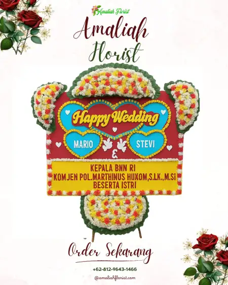 Papan Bunga Pernikahan Kemas Rindo